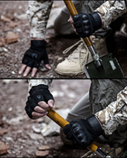 Тактические Перчатки Tactical Gloves PRO беспалые рукавицы черные размер M - изображение 5