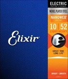 Струни для електрогітари Elixir 12077 Nanoweb Nickel Plated Steel Light-Heavy 10-52 (EL NW LH)