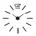 Великий настінний 3D годинник DIY Clock до 100 см 1.5 В АА Чорний (SN9QI8672)