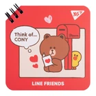 Блокнот YES 110х110 мм, 80 арк., подв. cпіраль Line Friends Think of Cony