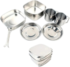Набор посуды для походов Supretto из нержавеющей стали (7558-0001)