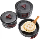 Набор посуды Naturehike 3-4 NH 2 кастрюли+крышки+сковорода carbon NH15T203-G (6927595787205)