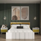 Кровать Fenster Флоренция 1000x1560x2090 Белый/Желтый