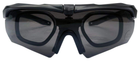 Защитные очки Buvele для спортивной стрельбы (3 линзы, съёмный адаптер-оправа) - изображение 2