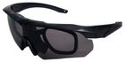 Захисні окуляри Buvele для спортивної стрільби (3 лінзи, знімний адаптер-оправа) - зображення 3