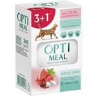 Влажный корм Optimeal для взрослых кошек со вкусом телятины в клюквенном соусе 85 г