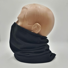 Черный Бафф мужской летний тактический, однотонный бафф маска на затяжке, качественная маска-бафф ВСУ (ЗСУ) - изображение 4