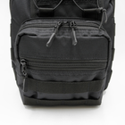 Тактическая сумка-слинг плечевая, однолямочный рюкзак, черная барсетка через плечо нагрудный с кордуры - изображение 7