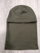 Качественная Балаклава мужская зеленая военная камуфляжная, подшлемник хаки однотонная - изображение 6