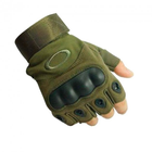 Рукавиці тактичні безпалі Oakley Tactical безпалі тактичні рукавиці зеленого кольору розмір L - зображення 4
