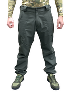 Тактичні штани ЗСУ Софтшелл Олива теплі військові штани на флісі розмір 44-46 зріст 167-179 - зображення 1