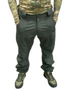 Тактичні штани ЗСУ Софтшелл Олива теплі військові штани на флісі розмір 44-46 зріст 167-179 - зображення 5
