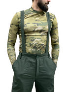 Штани зимові ЗСУ Хакі теплі військові штани до -20 градусів з підтяжками розмір 48-50 зріст 167-179 - зображення 4