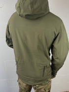 Демисезонная хаки мужская флисовая куртка размер XXL - изображение 3