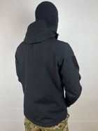 Демісезонна чорна чоловіча флісова куртка розмір XL - зображення 3