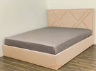 Кровать двуспальная Астра 160x200 Mebel-Day с подъемным механизмом Жаккард Золотой Саванна Нова (024)
