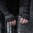 Перчатки Тактические черный казак беспалые с накладкой Черный XL SSpe1 213 - изображение 5