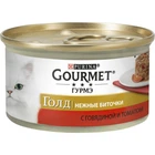 Корм Gourmet Gold биточки с говядиной и томатом 85 г