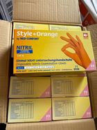 Рукавички нітрилові AMPri Style Orange (100 шт. / 50 пар), помаранчеві, розмір M - изображение 2