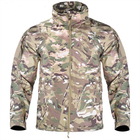 Тактическая куртка Soft Shell Multicam софтшел, армейская, мембранная, флисовая, демисезонная, военная, ветронепроницаемая куртка без капюшона р.4XL - зображення 1