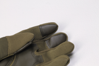 Перчатки тактические с пальцами и карбоновыми вставками L Олива - изображение 6