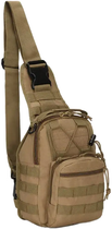 Тактическая нагрудная сумка NewtactUA однолямочная через плече Койот (4825562300049)
