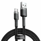 Кабель Baseus Cafule Cable USB to Type-C 3A 1м Gray-Black (CATKLF-BG1)