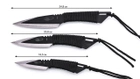 Метальні ножі набір 3 штуки в чохлі нержавіюча сталь "Скорпіон" Чорні - зображення 4