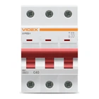 Автоматичний выключатель RS4 3п 40А С 4,5кА Videx resist