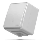 IP65 Выключатель наружный одноклавишный проходной серый Videx binera
