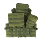 Жилет тактичний військовий Tactical Vest A56 плитоноска / розвантаження Molle олива - зображення 2