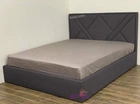 Кровать двуспальная 180x200 Астра Mebel-Day с подъемным механизмом Жаккард Темно-серый Саванна Нова (14)