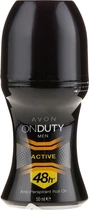 Дезодорант-антиперспірант "Активний захист" - Avon On Duty Men Active Antiperspirant Roll-On 50ml (753056-86629)
