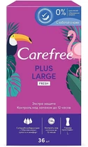 Гигиенические прокладки - Carefree Large Fresh plus 36шт (793746-25655)
