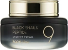 Омолоджуючий крем з муцином чорного равлика та пептидами - FarmStay Black Snail & Peptide 9 Perfect Cream 55ml (841669-701)