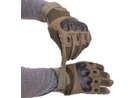 Тактичні рукавиці T-Gloves розмір L олива (повнопалі воєнні з закритими пальцями осінь-зима для воєнних ЗСУ) EFTGO11 - зображення 2