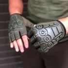 Тактические перчатки RUIN HAWK беспалые зеленые - изображение 1