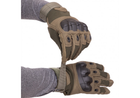 Тактические перчатки WS-Gloves олива размер XL (полнопалые военные с закрытыми пальцами осень-зима для военных ВСУ) WSTGO11 - изображение 3