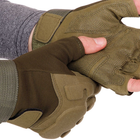 Перчатки тактические с открытыми пальцами Zelart Action 8811 размер L Olive - изображение 3