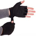 Тактичні рукавички з відкритими пальцями Zelart Action 8789 розмір L Black - зображення 5