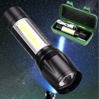 Фонарь ручной BL-511 светодиодный аккумуляторный Фонарик в кейсе ручной с фокусировкой луча