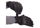 Тактические перчатки черные размер L (полнопалые военные с закрытыми пальцами осень-зима для военных ВСУ) YL-GBK12 - изображение 2