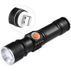 Аккумуляторный ручной фонарь 3 режима Zoom светодиод T6 X-Balog BL - 616 Pro Черный