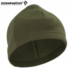 Тактична шапка військова зимова оливкова флісова Dominator Польща - зображення 1