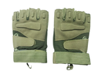 Перчатки тактические без пальцев Перчатки тактические беспалые Размер XL Зеленый (Олива) - изображение 4