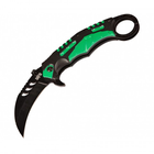 Нож-керамбит складной на подшипниках Liner Lock Skif Plus SPK2G Cockatoo Green 200 мм - изображение 5