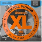 Струны для электрогитары D'Addario EJ20 XL NICKEL WOUND JAZZ EXTRA LIGHT (10-49)