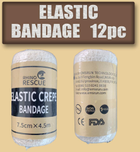 Бинт эластифицированный Rhino Rescue Elastic Crepe Bandage 7.5x450 см (7772227771111) - изображение 2