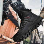 Ботинки Lesko GZ706 р.46 Black высокие на шнурках и молнии - изображение 9