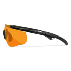 Защитные баллистические очки для стрельбища или вождения в пасмурную погоду Wiley X Saber Advanced, оранжевые линзы в черной оправе - изображение 2